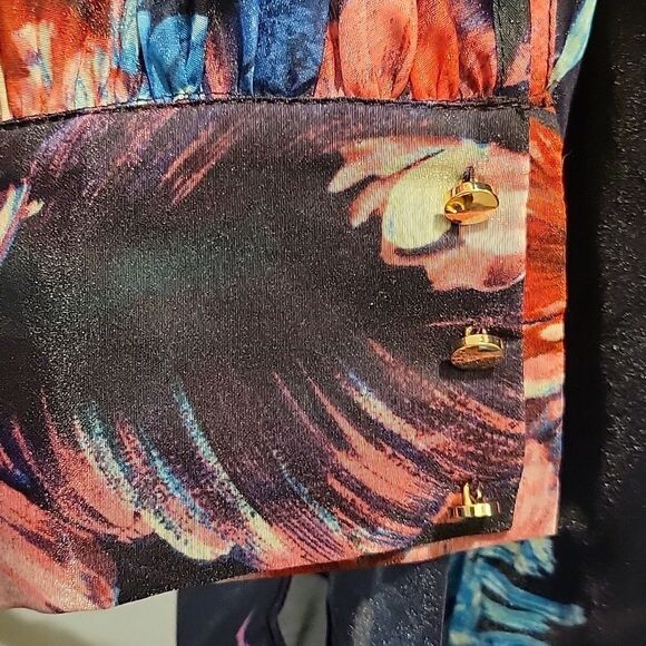 Karen Millen Pressed Floral Organdie Mini Dress US Size 10 NWT - Picture 6 of 16